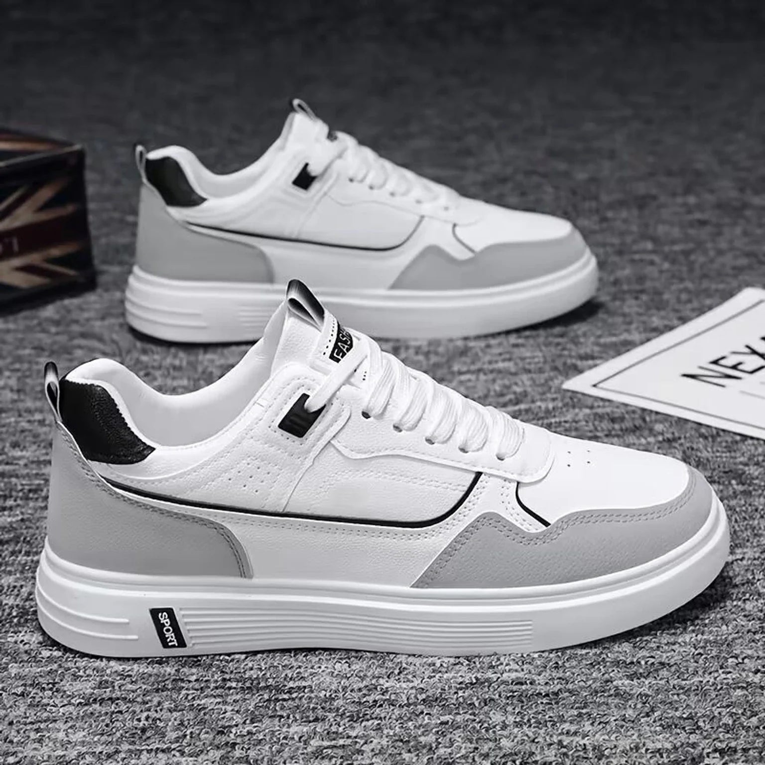 Echor ESMGOD, White Gym Shoes for Men Sneakers For Men (White , 8)